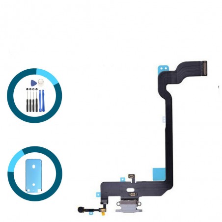 Ladebuchse Buchse USB Mikrofon Connector Flex iPhone  X weiß